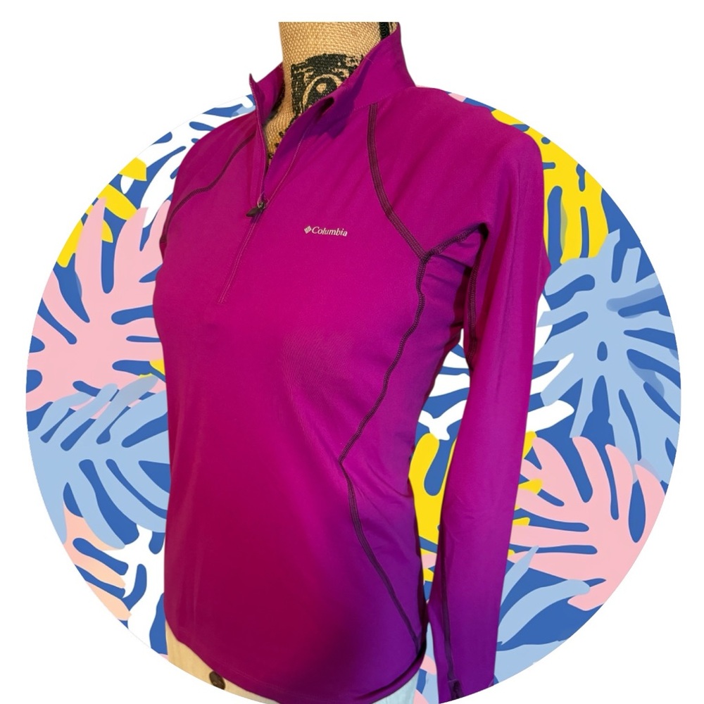 Columbia Women's Vibrant Purple Long Sleeve Half Zip Pullover